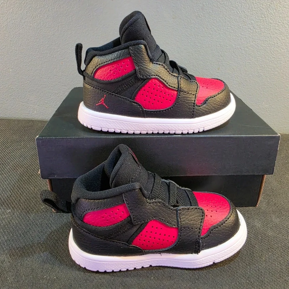 New Jordan Access (TD) Mid Top Toddler Sneaker Black/Red/White US 9C AV7944 006